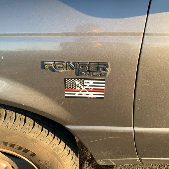 PNW Arrows Red Line Fire Flag Decal - Picture 5 of 8